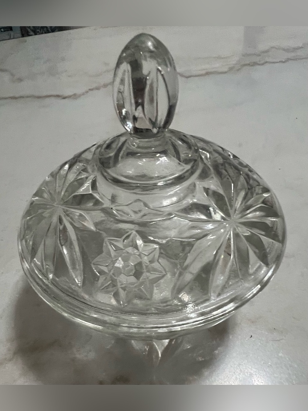Vintage Anchor Hocking Clear Glass Candy Dish/Bowl With Matching Lid